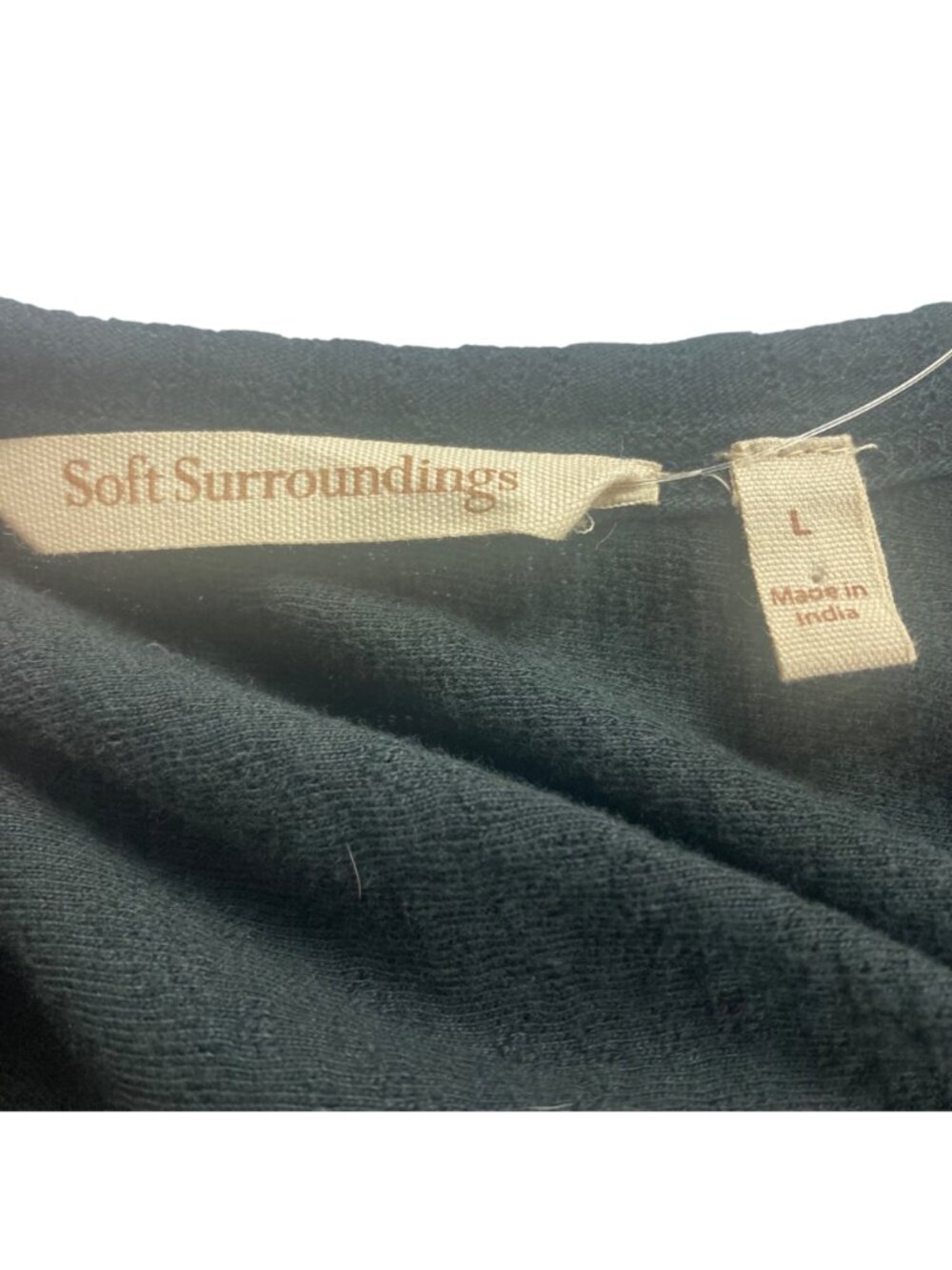 Soft Surroundings Bailey Black Sleeveless Maxi Dress Large Cotton Boho Beach NWT - Picture 4 of 10